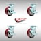 Service Caster 5 Inch SS Poly on Aluminum Swivel Caster Set with Roller Bearings and Brakes SCC SCC-SS30S520-PAR-TLB-4 - alternate 5